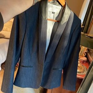 Navy Tahari suit